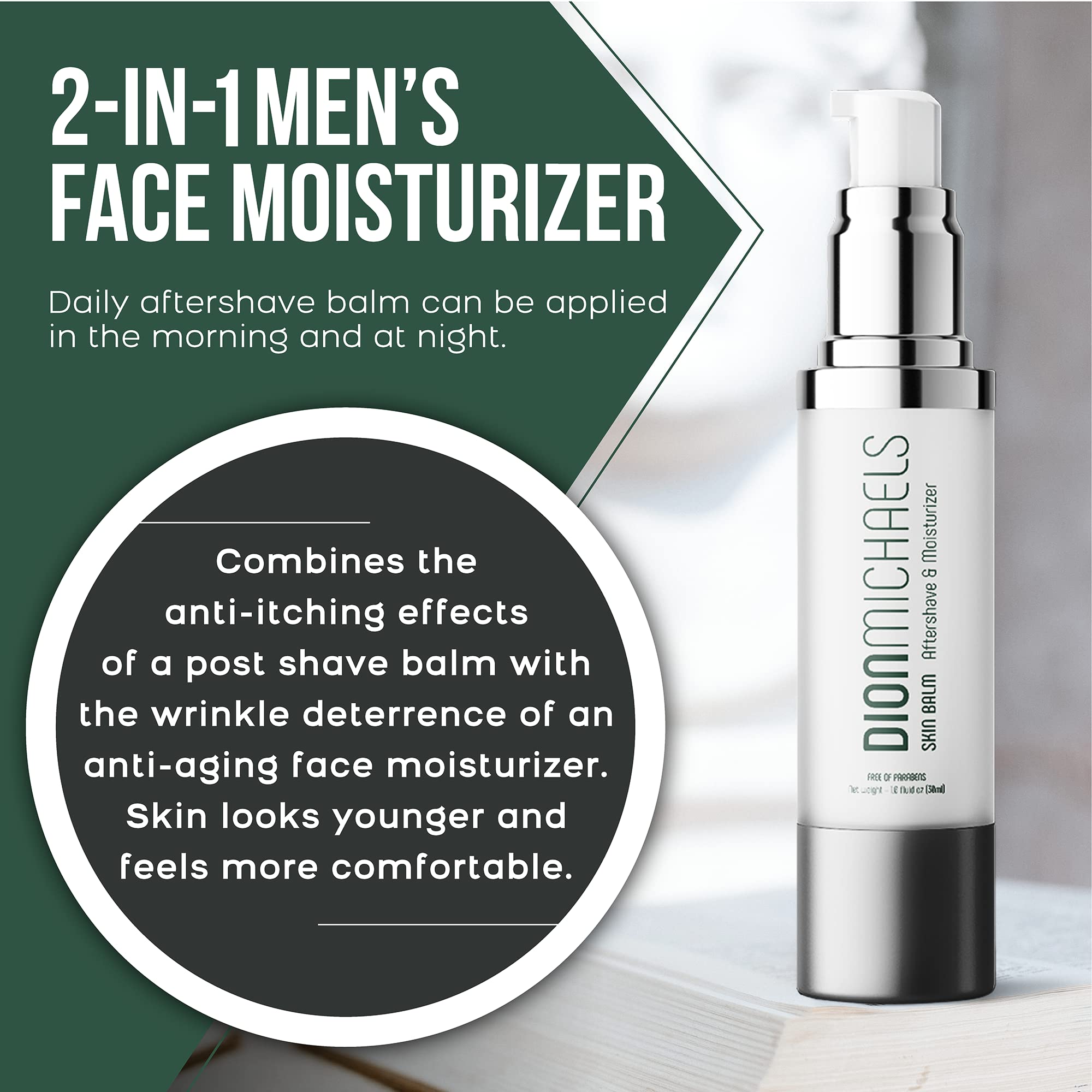 Dion Michaels daily skincare routine image: simplifies post-shave care.