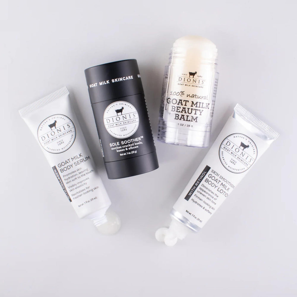 Dionis Body Serum pump top features fast-penetrating moisture for soft skin
