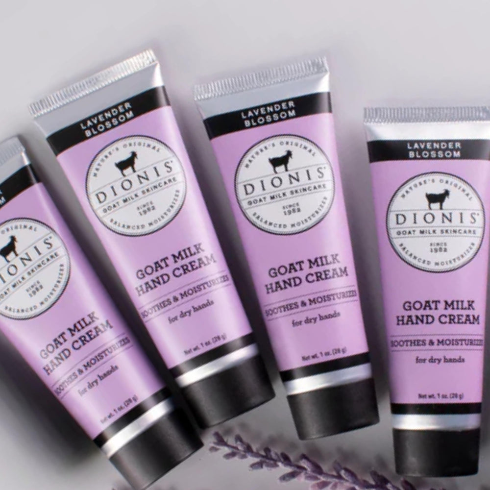 Dionis cruelty free logo with four tubes