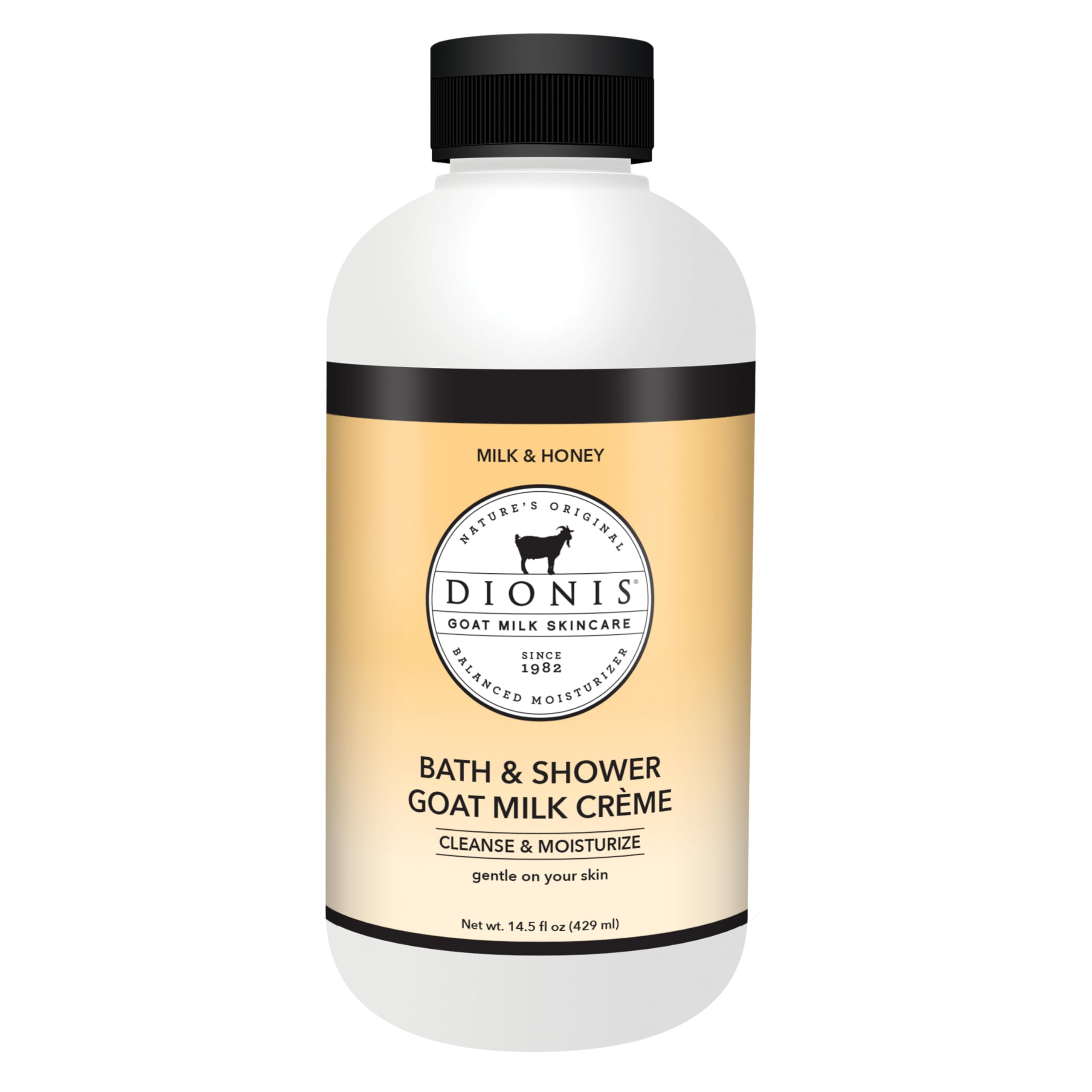 Dionis Goat Milk Bath Soap Milk & Honey bottle highlights nourishing cleansing for soft skin.