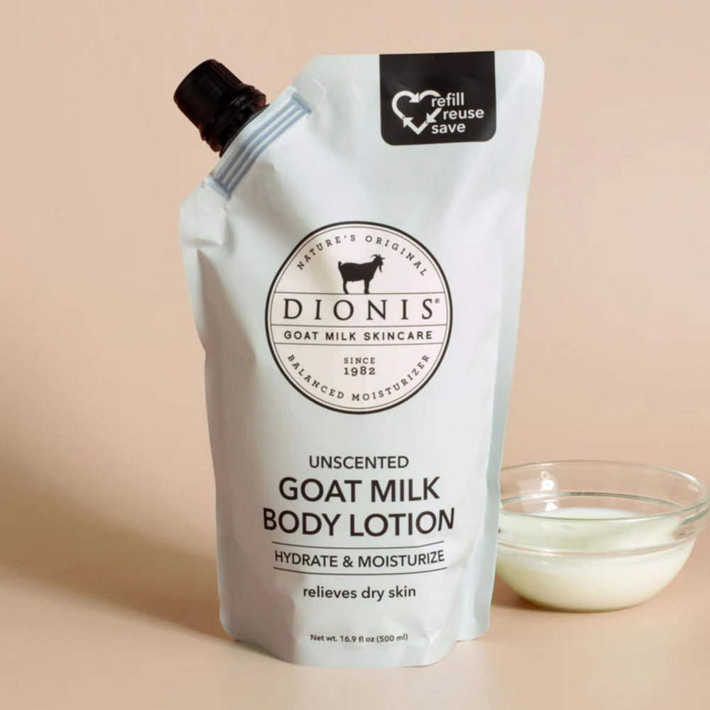 Creamy, non-greasy texture of Dionis goat milk lotion