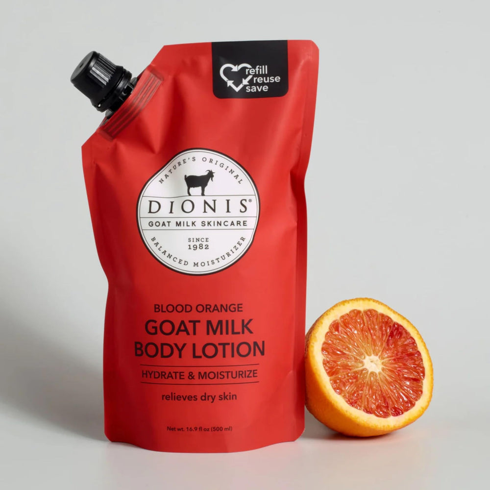 Close-up texture of Dionis lotion showing non-greasy hydration