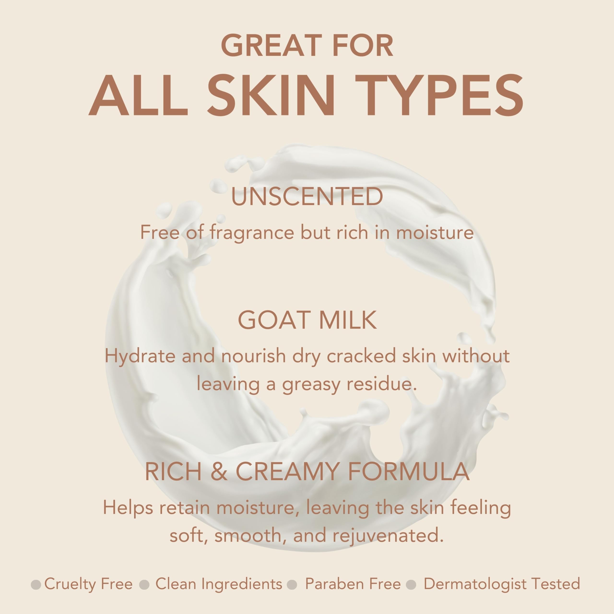 Dionis goat milk body lotion applied to forearm for hydration demonstration