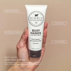 Dionis goat milk cream texture shows rich, creamy moisture without greasiness.
