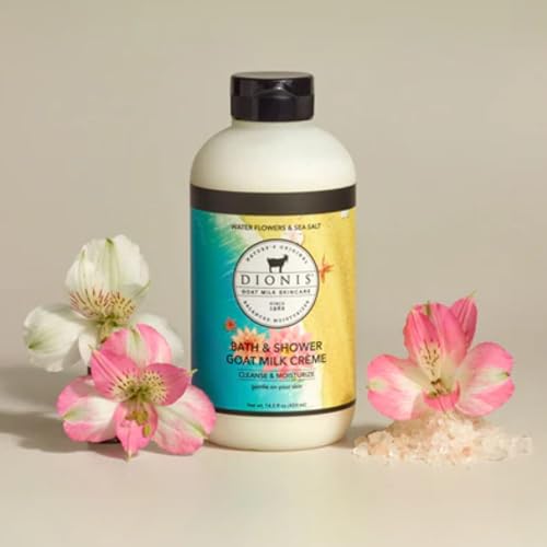 Dionis Goat Milk Creme bottle highlights vitamin-rich formula for skin hydration