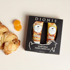 Dionis goat milk hand cream butterscotch bottle provides daily nourishment.