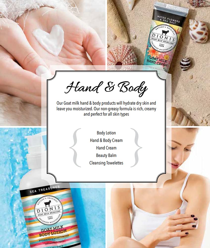 Dionis Goat Milk Hand Cream label with cruelty-free claim