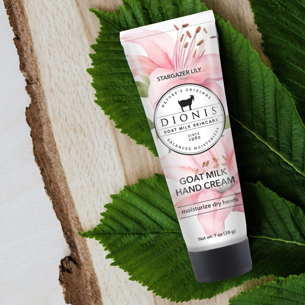 Dionis Milk & Honey hand cream travel size for dry skin relief.