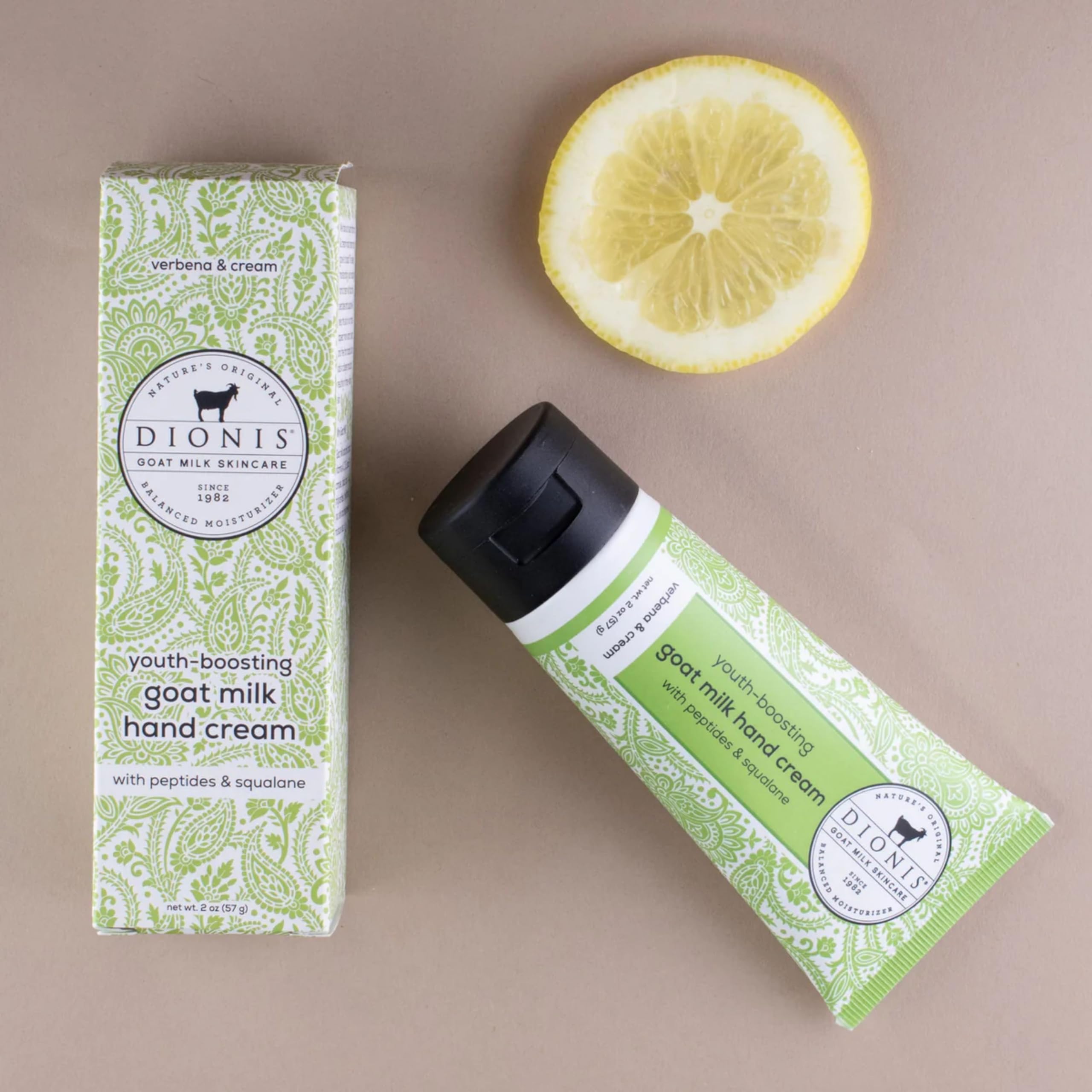 Dionis Goat Milk ingredients close-up emphasizes nourishing proteins and vitamins.