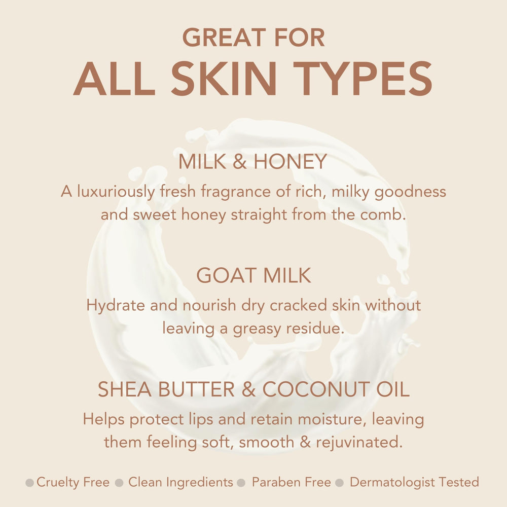 Dionis Goat Milk Lip Balm leaves lips with a smooth, non greasy finish.