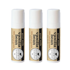 Dionis Goat Milk Lip Balm Vanilla Bean outer packaging highlighting hydration