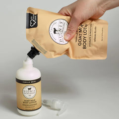 Close-up of lotion texture showing rich, quick-absorbing formula