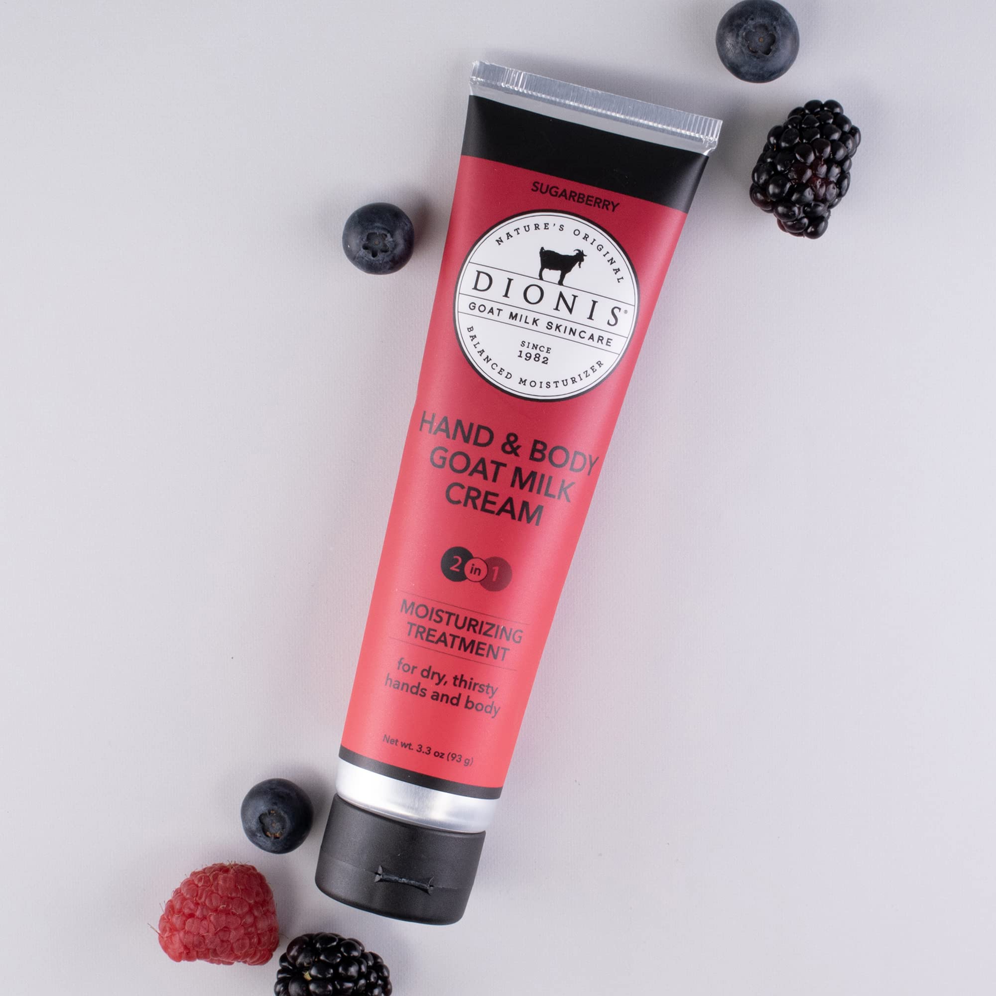 Dionis sugarberry hand cream texture during application