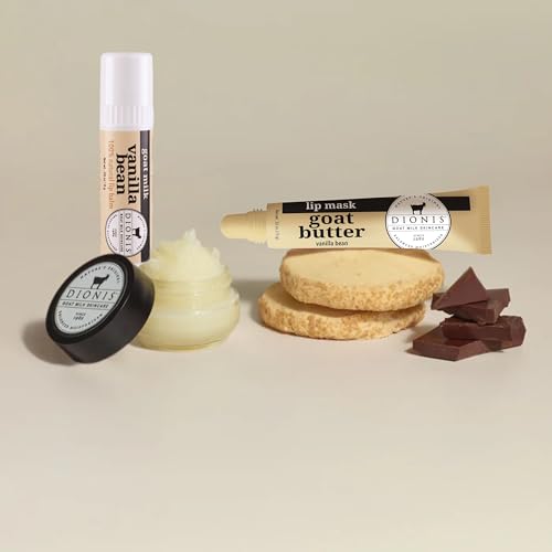 Dionis Vanilla Bean lip care kit packaging shows complete routine