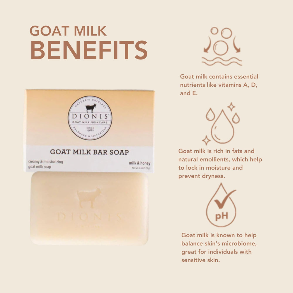 Close-up of Dionis goatmilk honey soap bar texture and inviting aroma