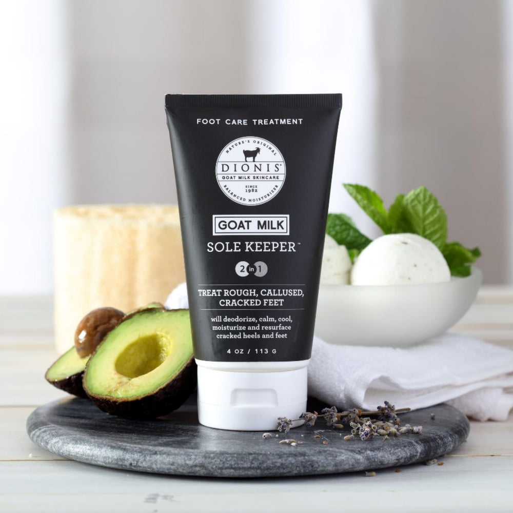 Sole Keeper in use with tea tree and peppermint refreshing notes.