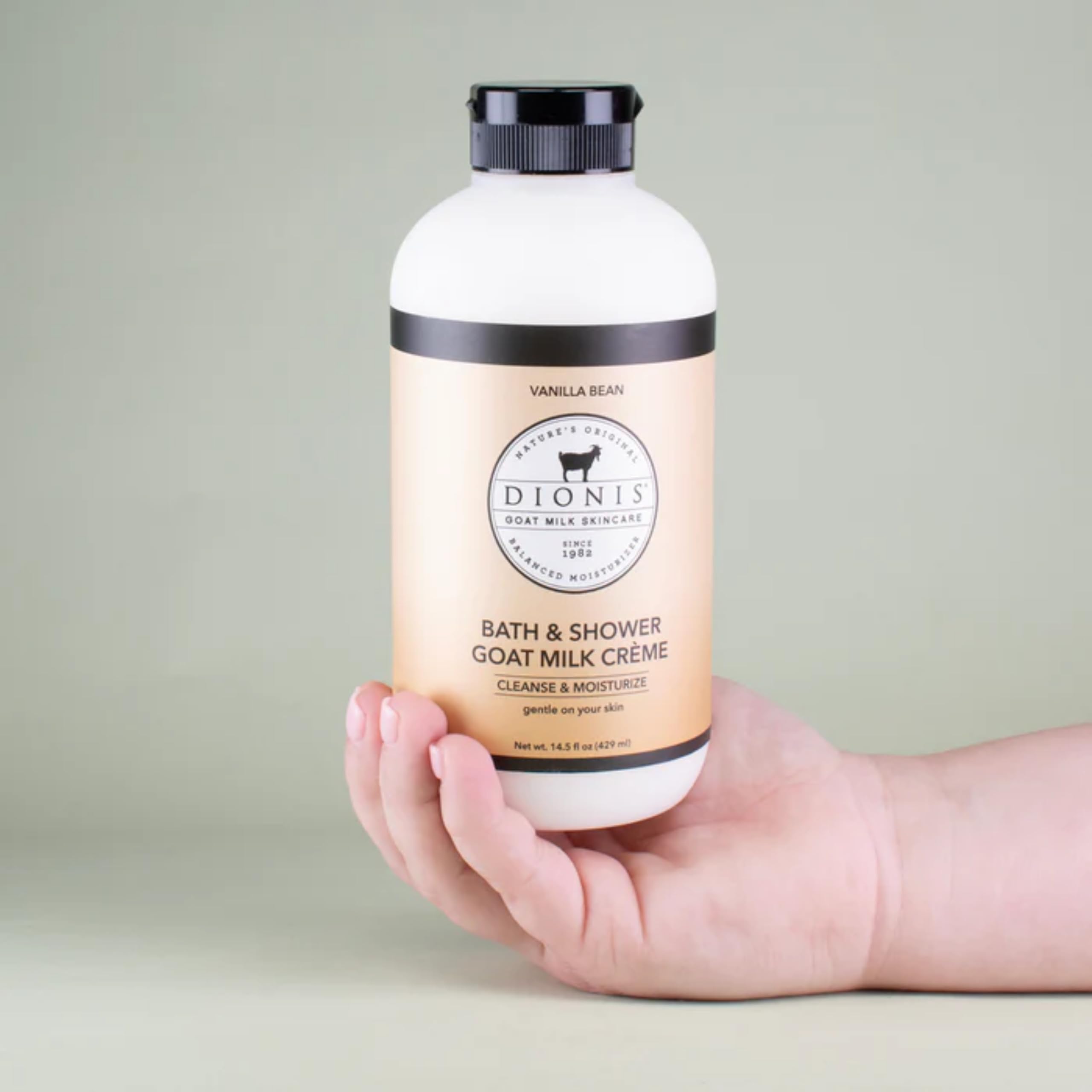 Dionis rich-foam close-up highlights lasting lather for easy cleansing.