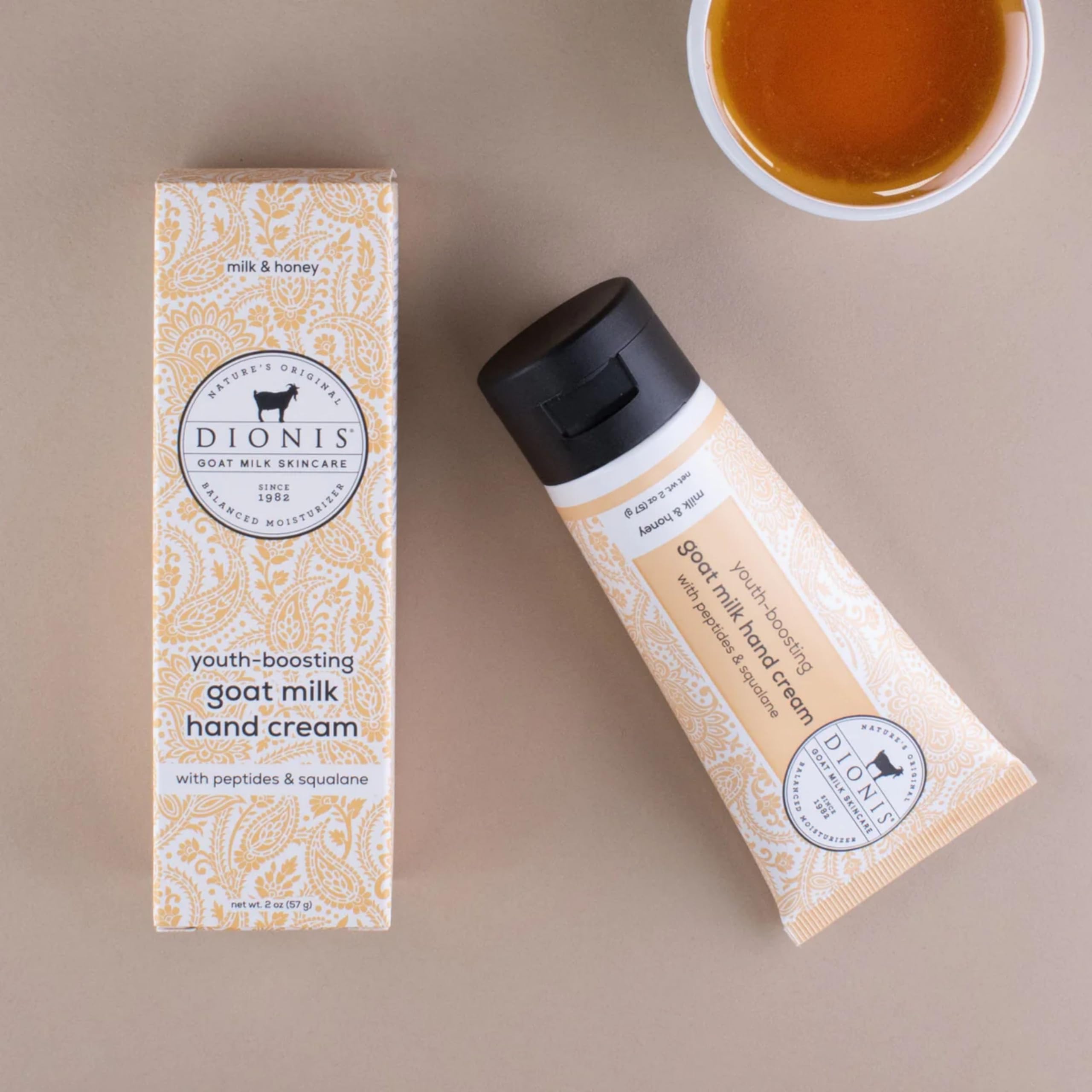 Dionis rich non-greasy hand cream texture on skin