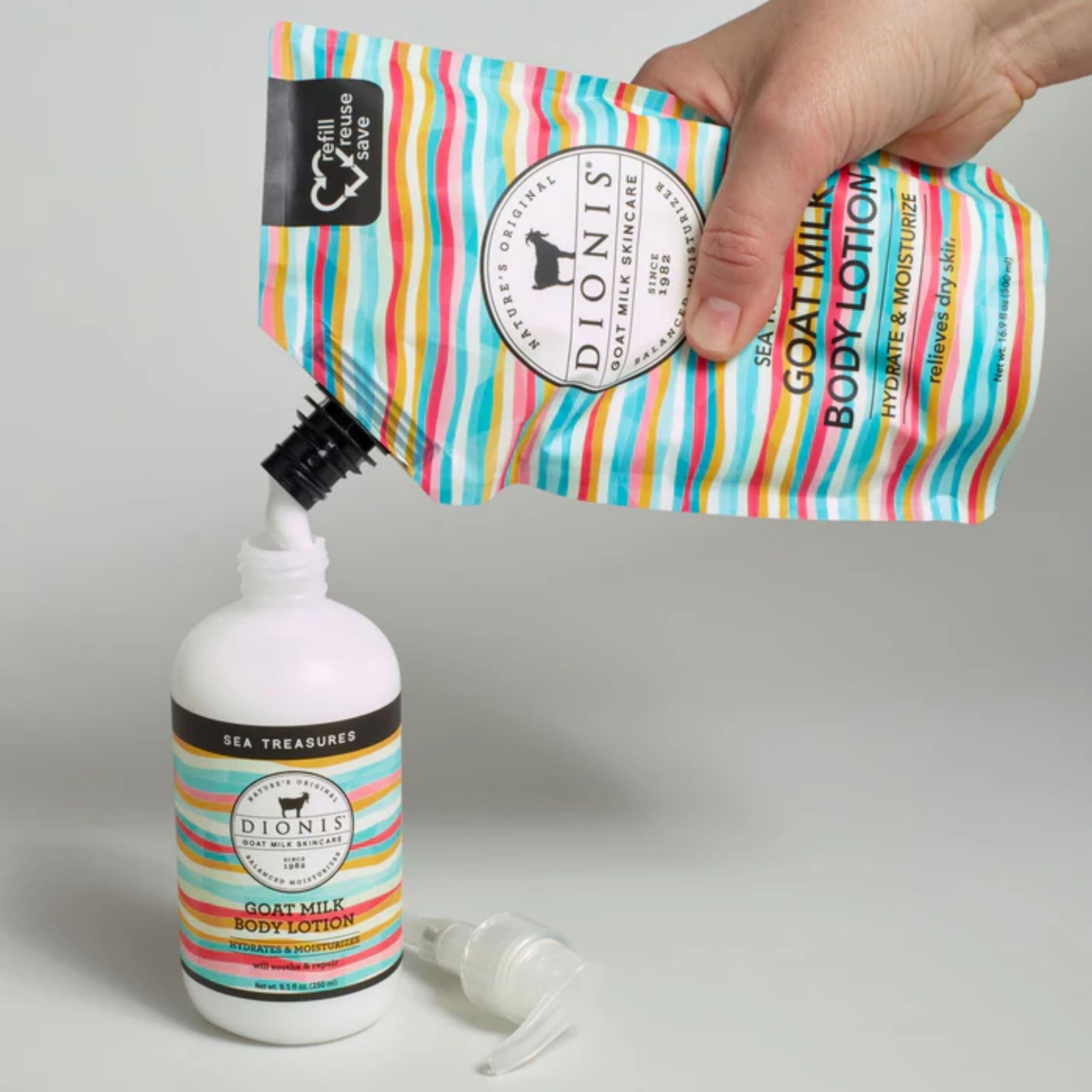 Dionis Sea Treasures fragrance swatch evoking ocean breeze with soft pea notes.