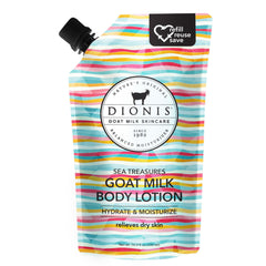 Dionis Sea Treasures refill pouch front view showing portable hydration.