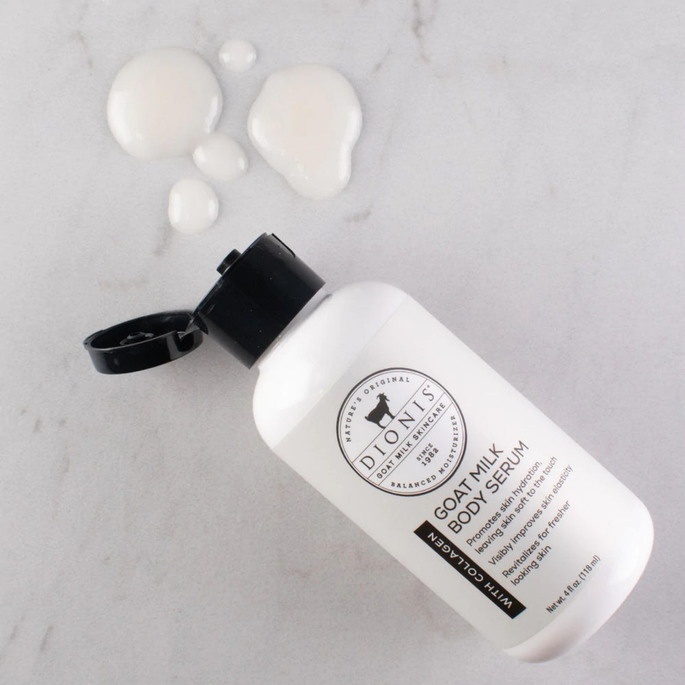 Dionis serum applied to arm for hydration and smoothness.