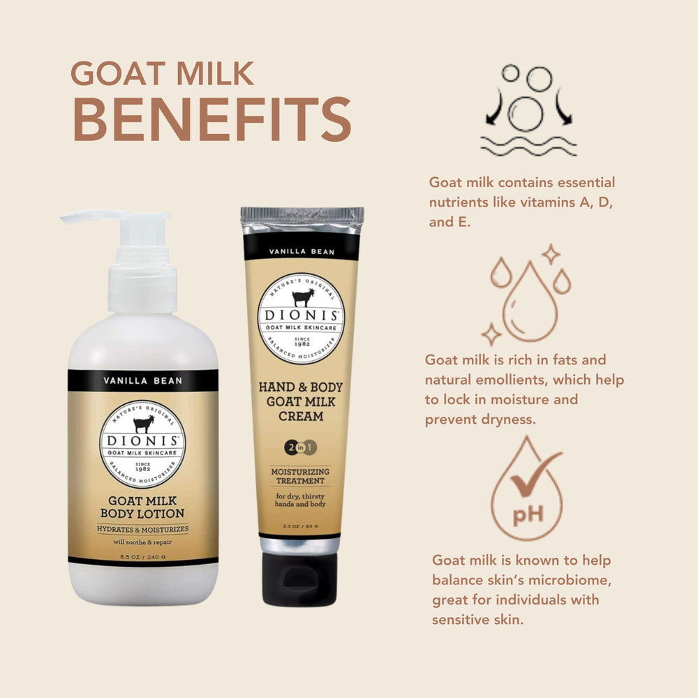 Dionis travel-size vanilla bean hand cream tube for on-the-go moisture.
