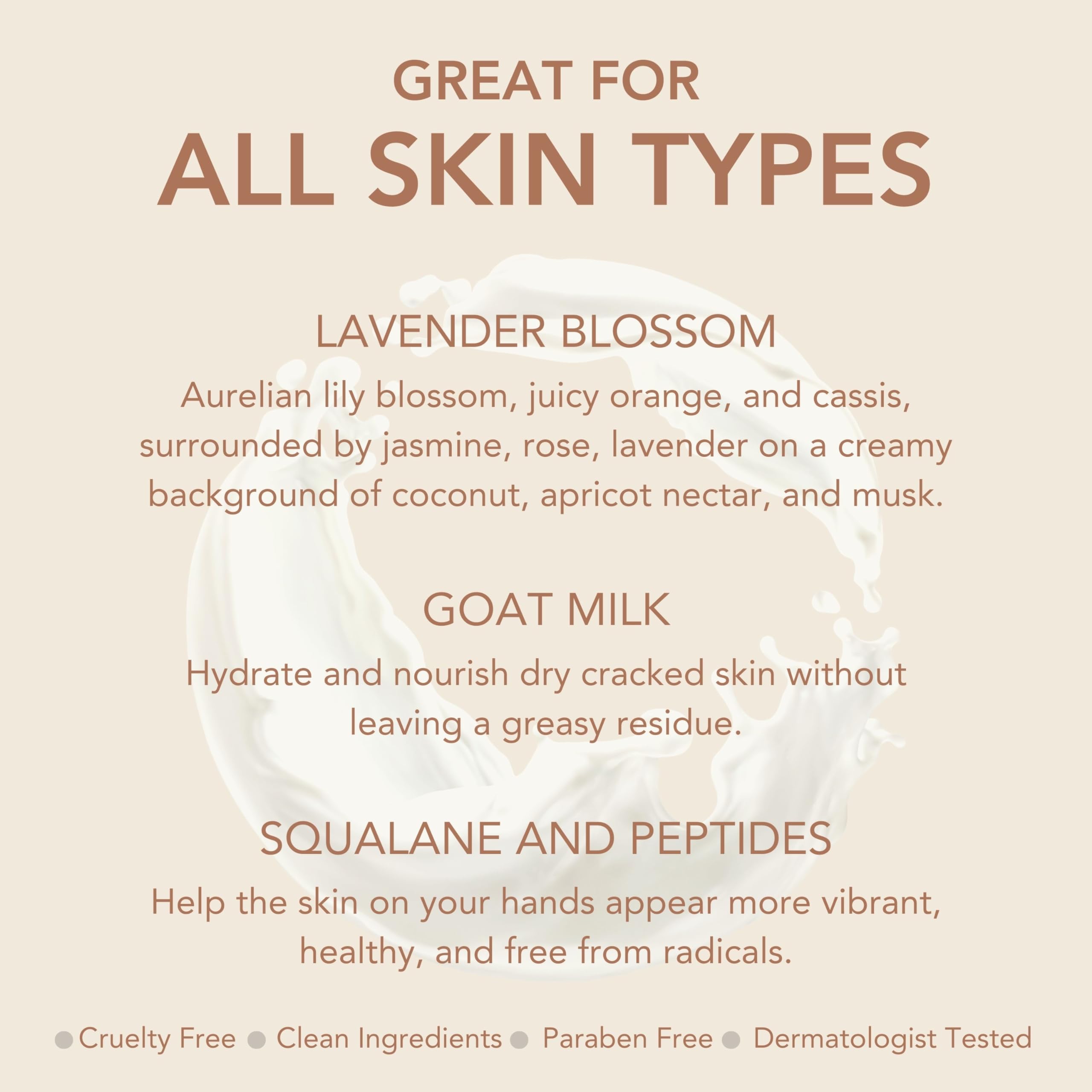 US-made cruelty-free label on Dionis hand cream packaging.