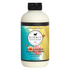 Dionis Water Flowers Sea Salt bath bottle ready for a spa-like cleanse