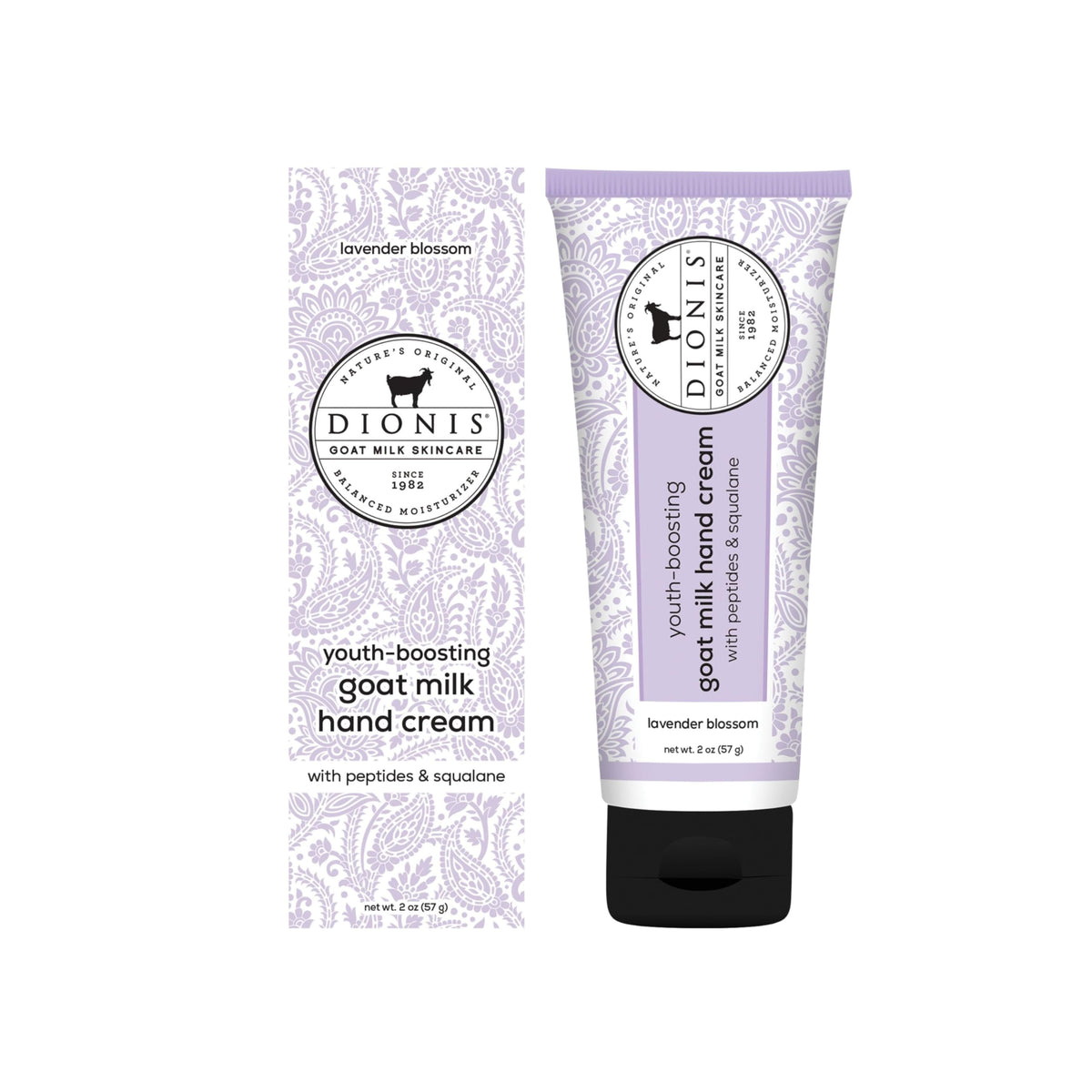 Dionis Youth Boosting hand cream packaging with Lavender Blossom scent for daily care.