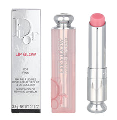 Dior Addict Lip Glow 001 Pink: hydrating soft pink tint on lips
