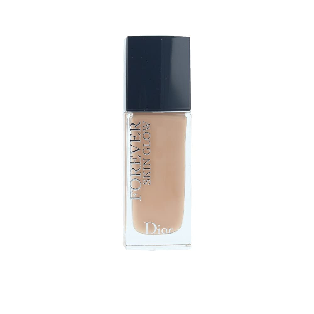 Dior Forever Skin Glow bottle with pump showing rosy glow finish and SPF 35 protection