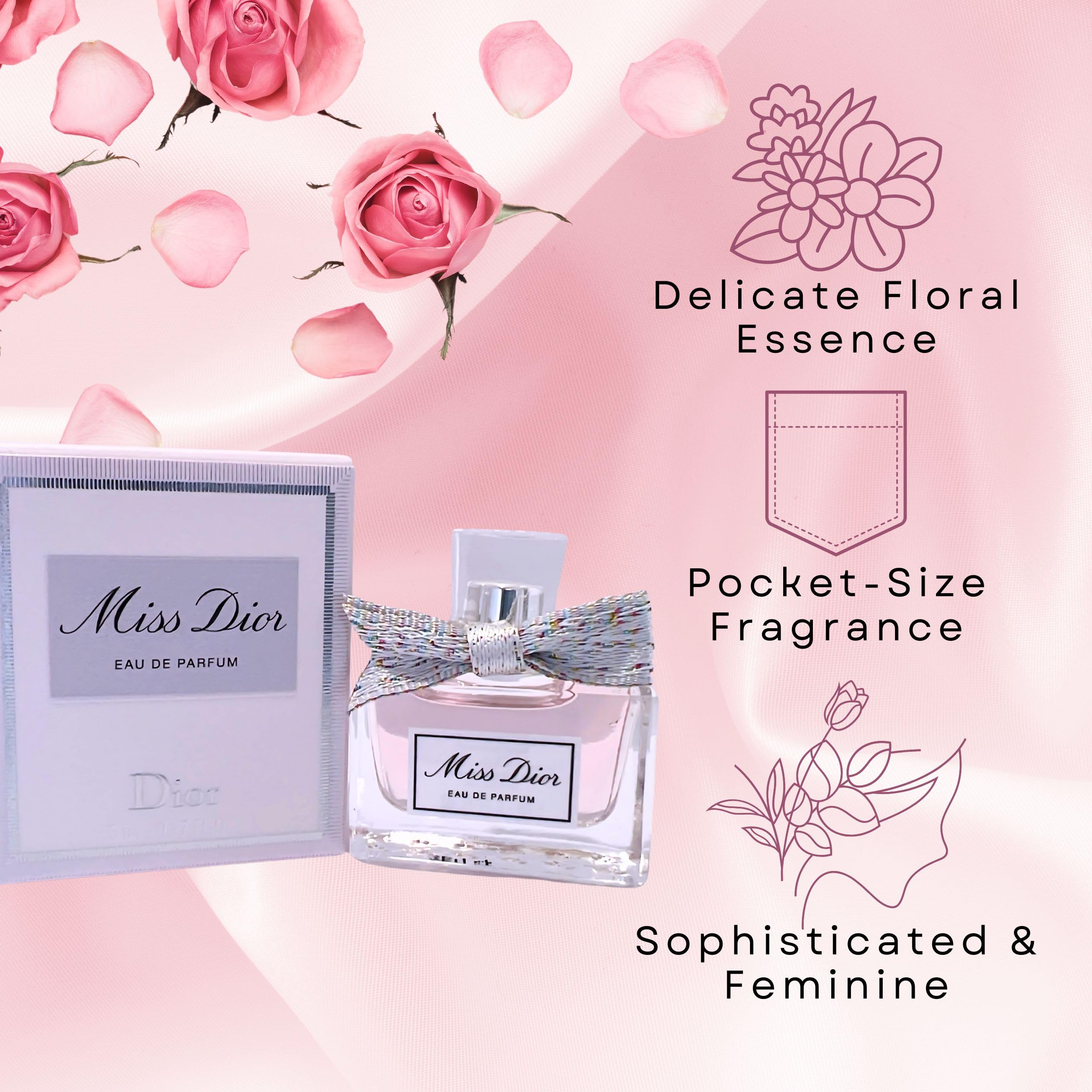 Dior Miss Dior Blooming Bouquet label close-up signals authentic branding and premium quality.
