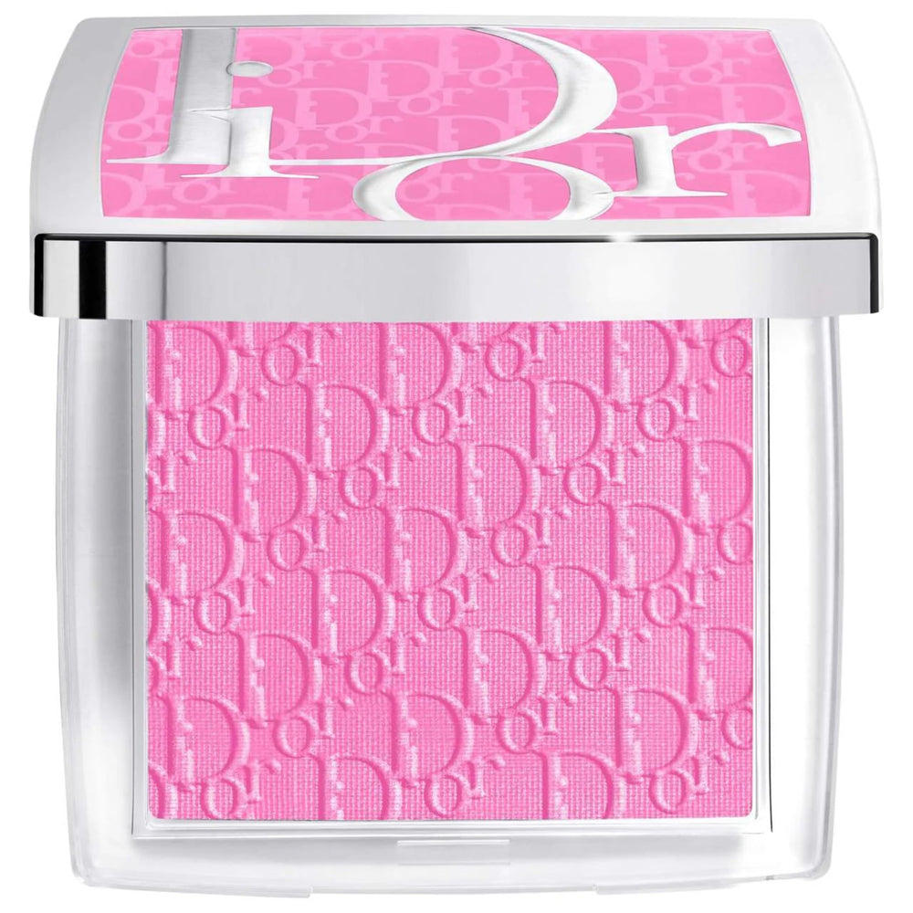Dior Rosy Glow Blush swatch in pink for a natural, customizable flush.