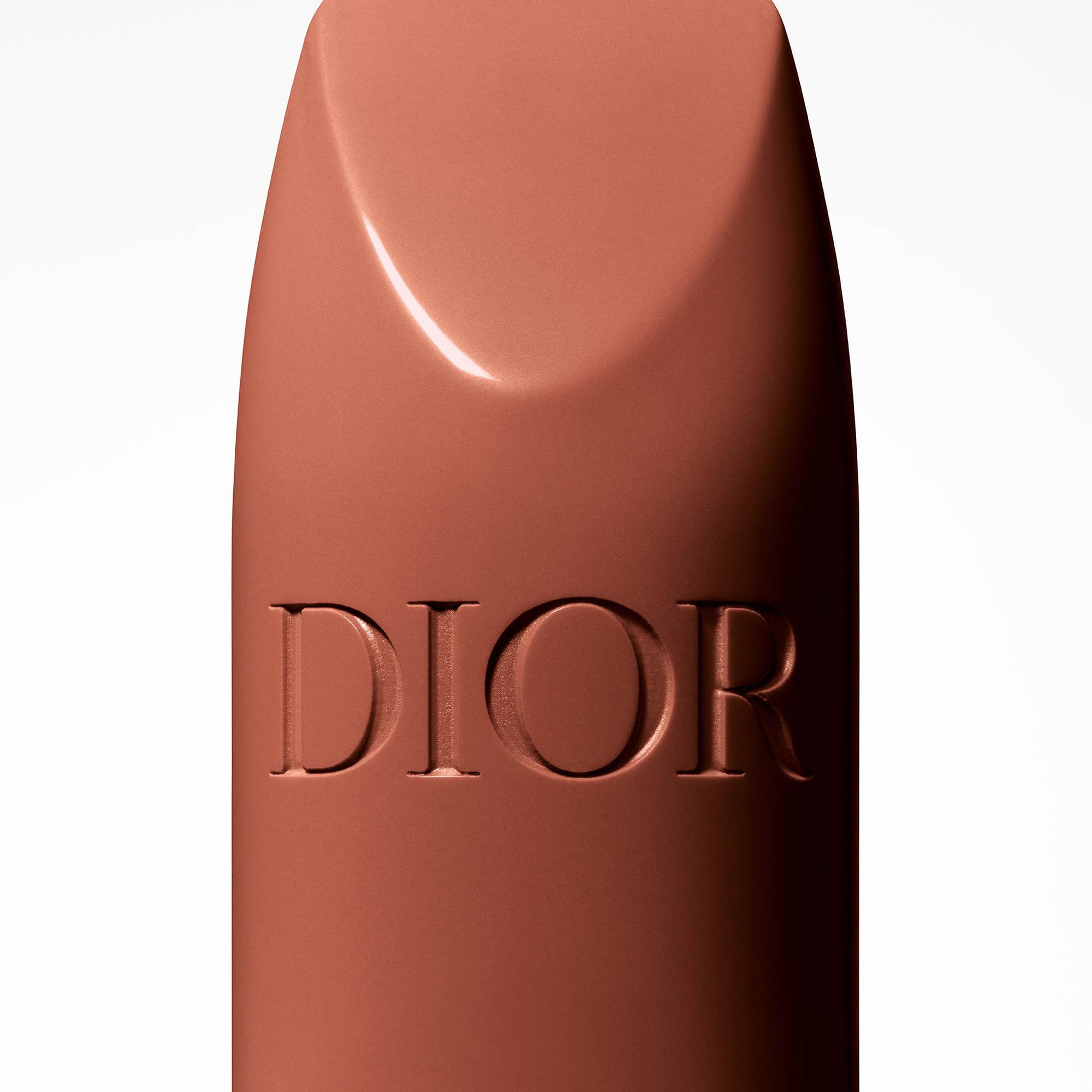 Dior Rouge Couture shade 200 Nude Touch Velvet swatch shows rich brown couture color.