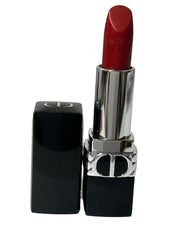 Dior Rouge Dioramour Metallic 762 full-size lipstick swatch on skin.