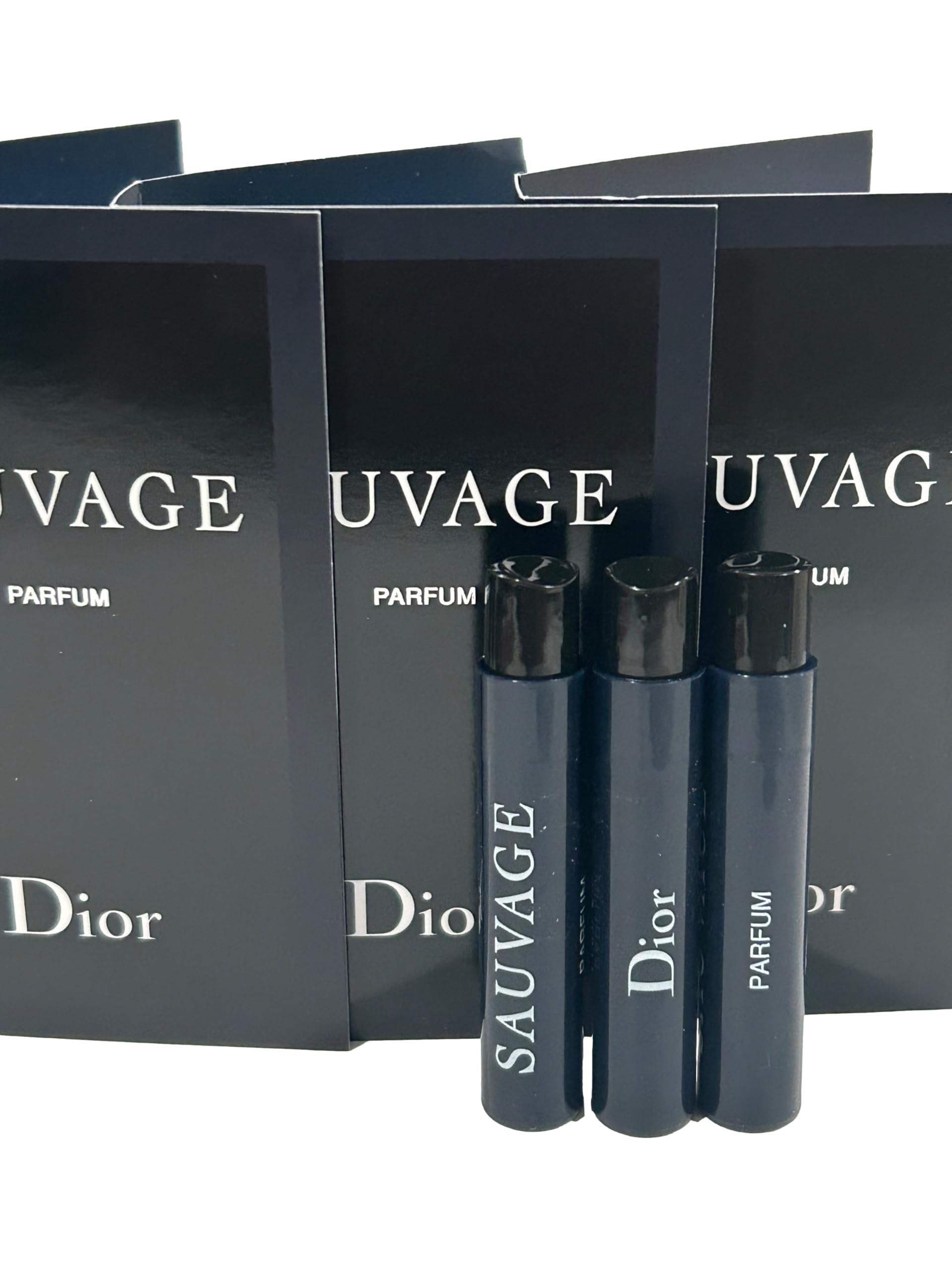 Dior Sauvage 1ml vial close-up for quick on-the-go testing.