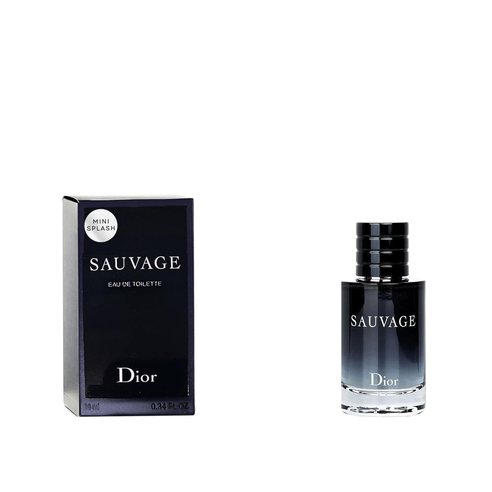 Dior Sauvage mini EDT bottle front, travel-ready fragrance for daily confidence.