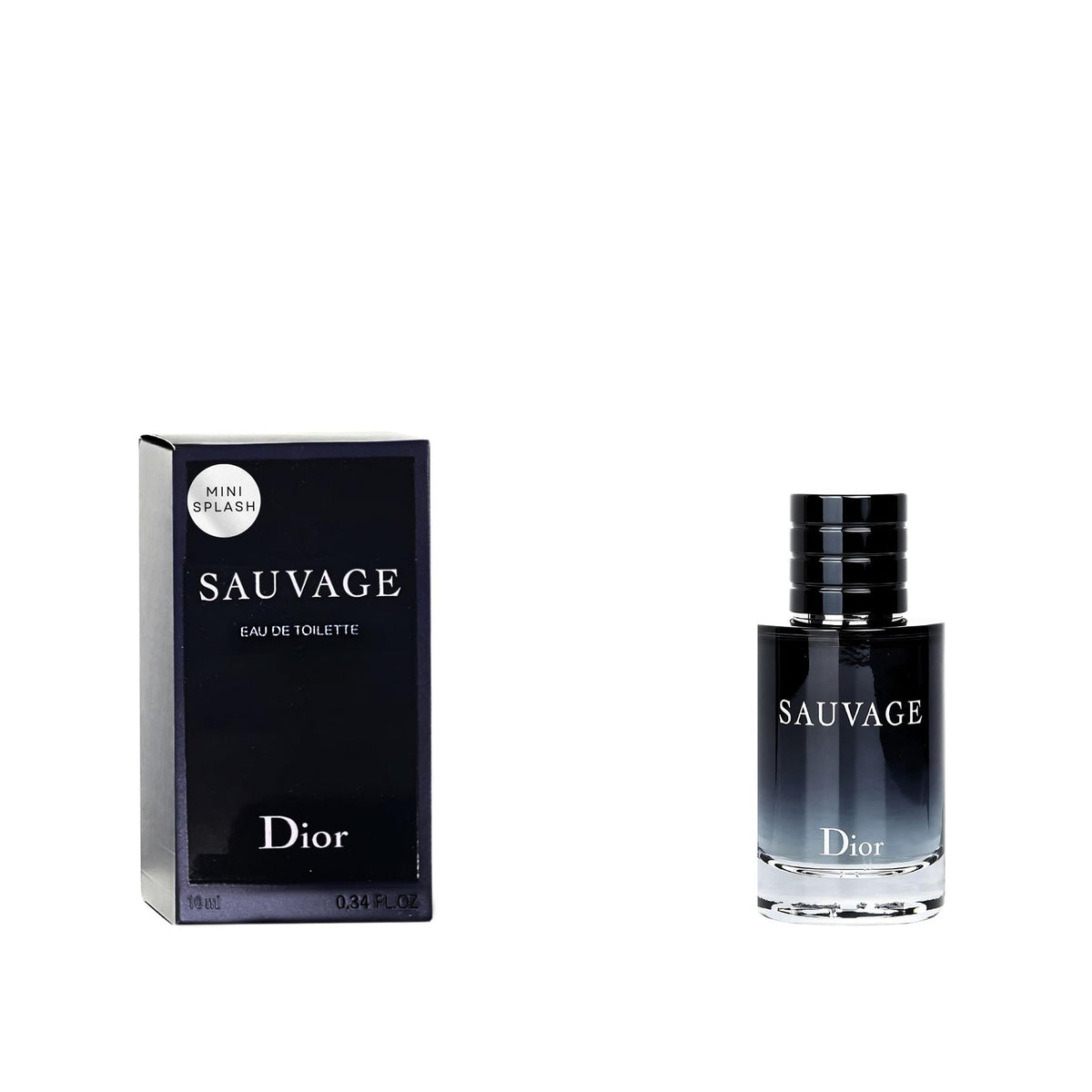 Dior Sauvage mini EDT bottle front, travel-ready fragrance for daily confidence.