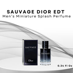 Dior Sauvage mini EDT cap closeup, premium detailing for a refined masculine scent.