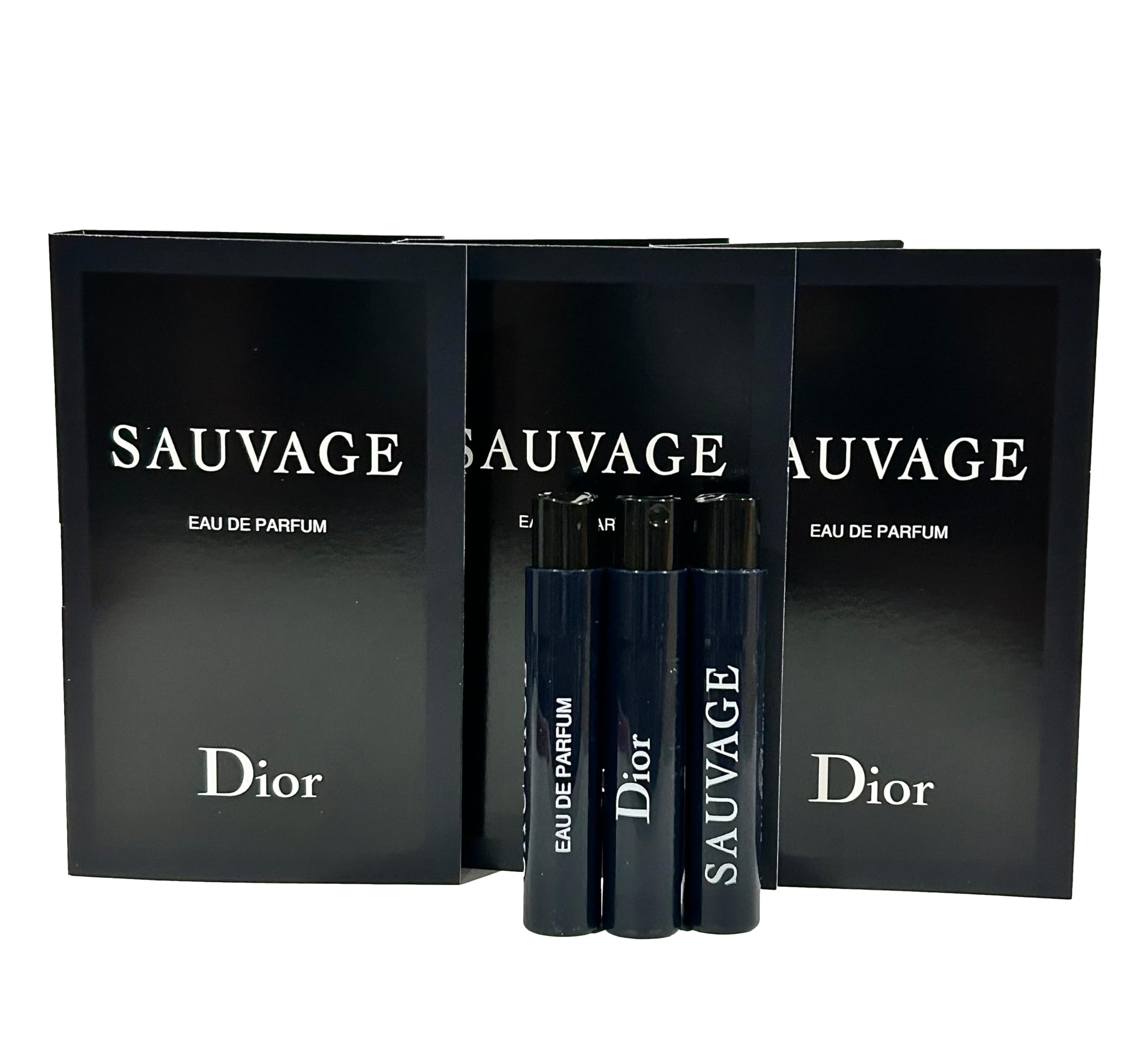 Dior Sauvage wooden cap detail highlights premium bottle design.