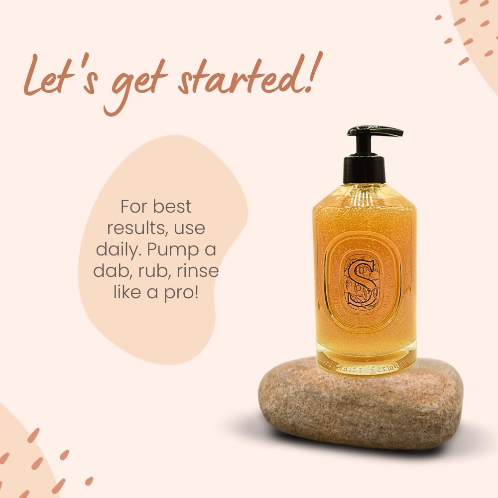 Diptyque Solution Exfoliating Hand Wash bottle with laurel fragrance note enhances routine.