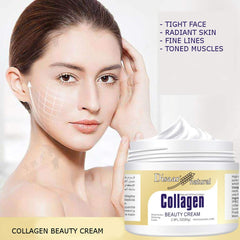 DISAAR Beauty Collagen Cream ingredients label close-up featuring hyaluronic acid