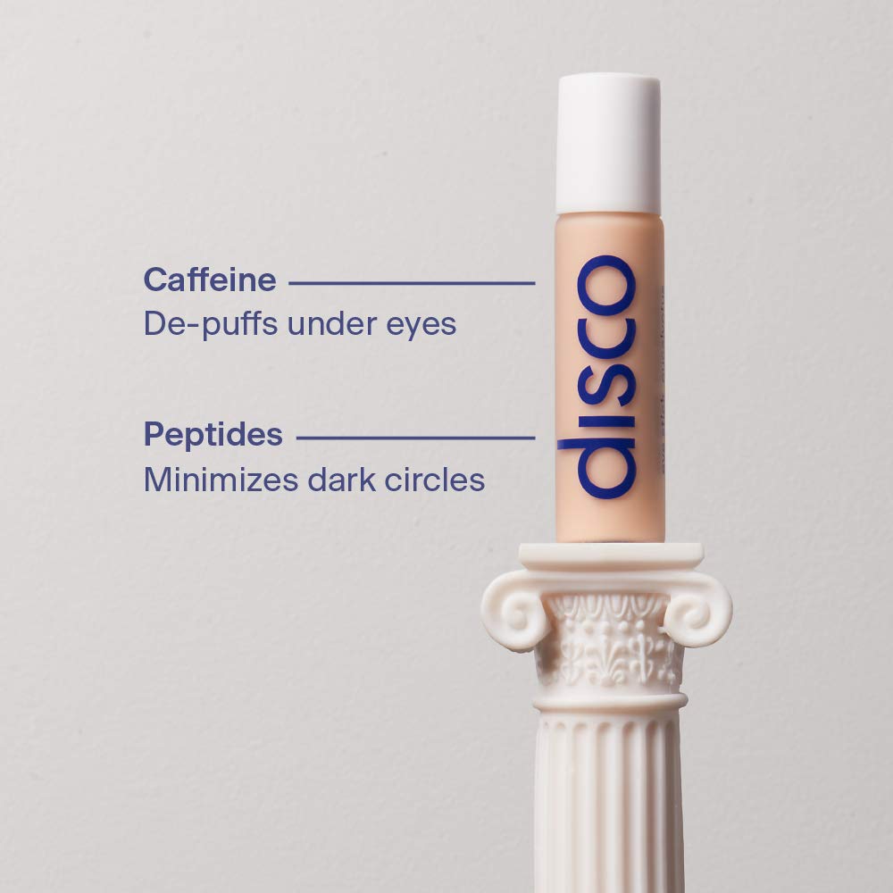 Disco's under-eye application demonstrates quick absorption and smooth feel.
