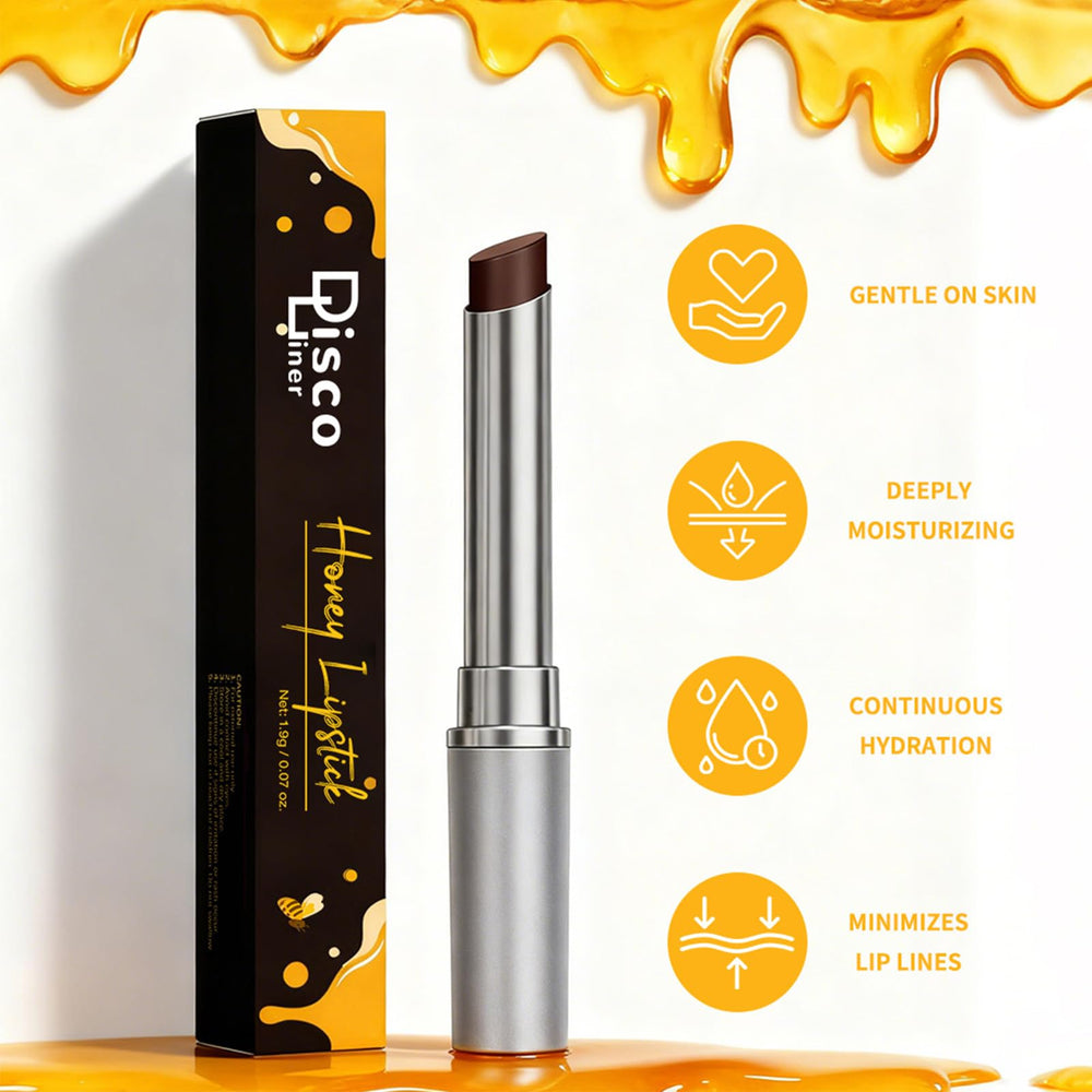 Discoliner Honey Lip Balm swirled-cream texture delivering soft pigment and moisture.