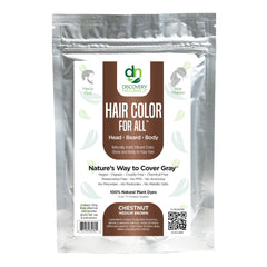 Discovery Naturals Brown Henna Hair Color Kit front view, vegan and natural