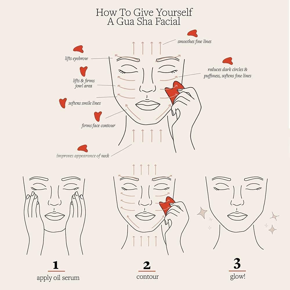 Ditind Rose Quartz Gua Sha compact for on-the-go skincare rituals.