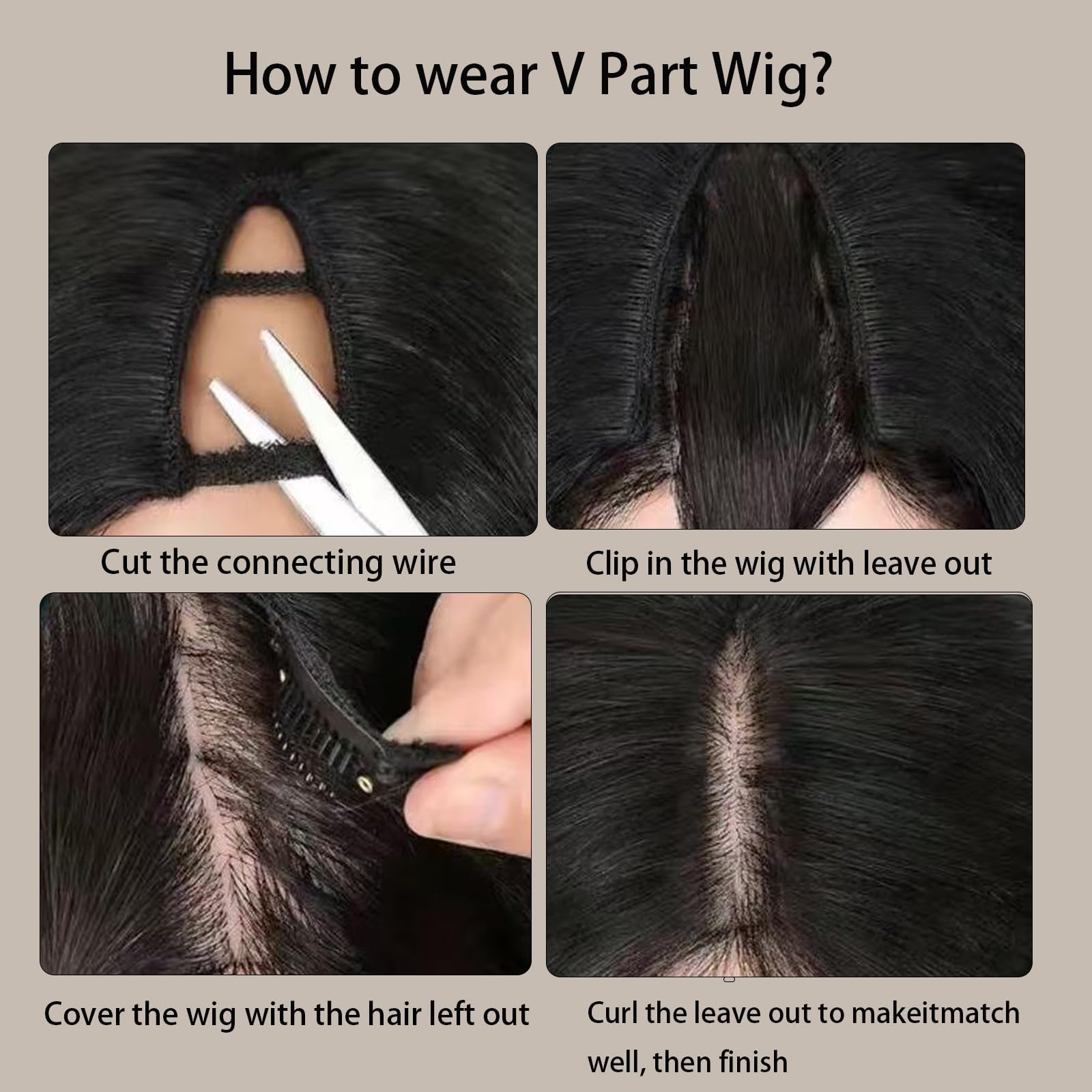 Diva Locks Afro Wig V-Part install closeup showcases easy, glue-free wear.