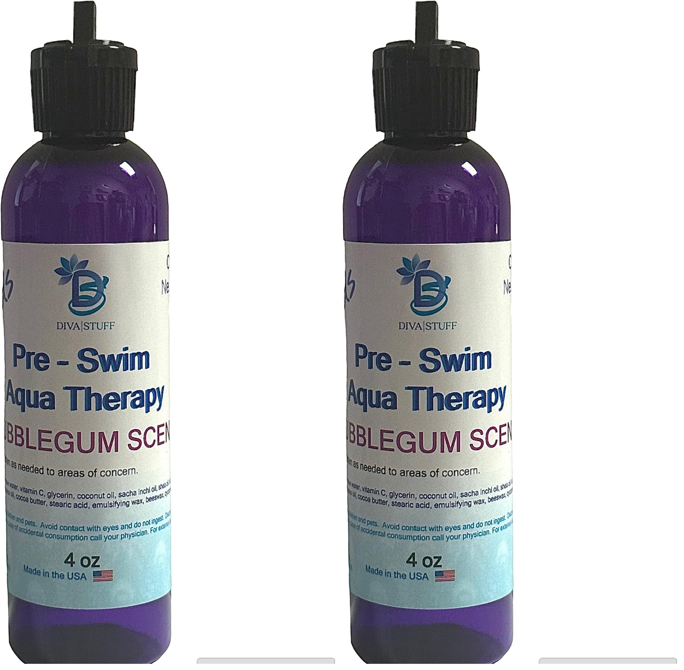 Diva Stuff Kids Pre-Swim Lotion bubblegum pack2, pre-swim protection for chlorinated water.