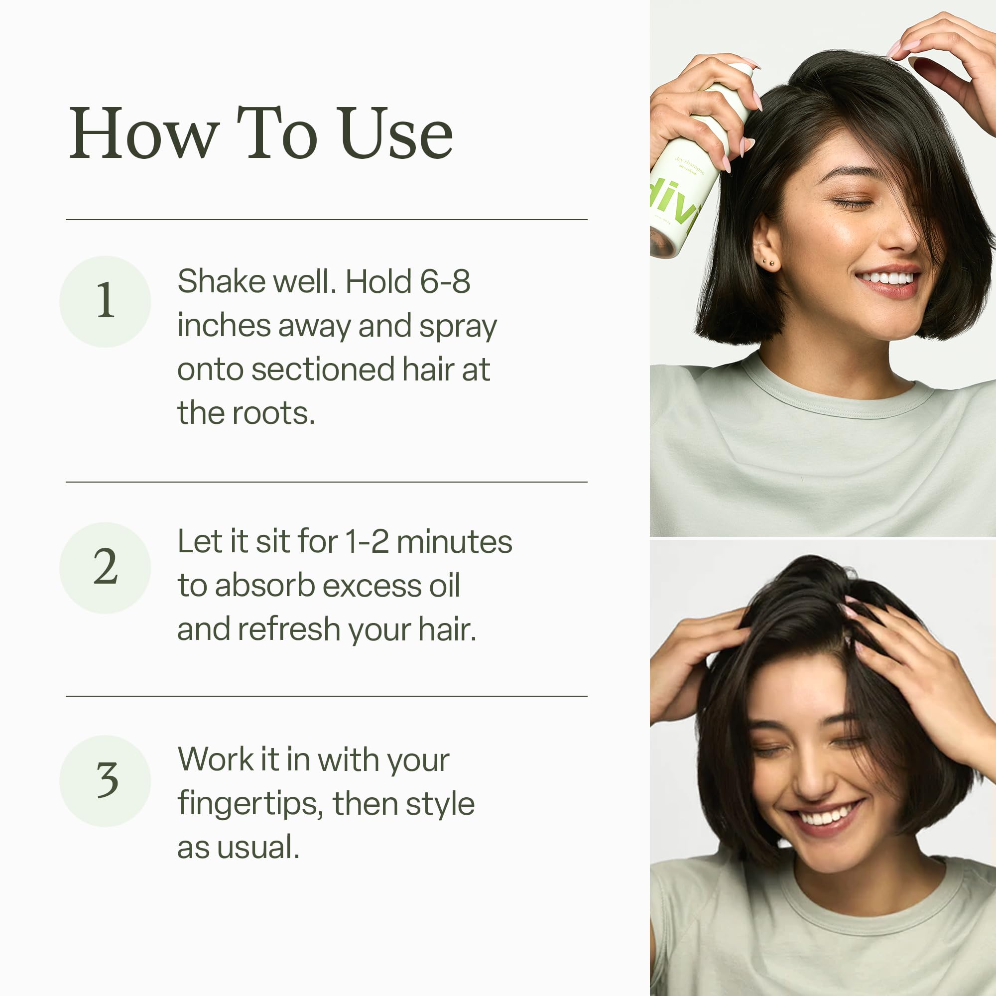 Divi Dry Shampoo on-the-go use for post-workout refresh.