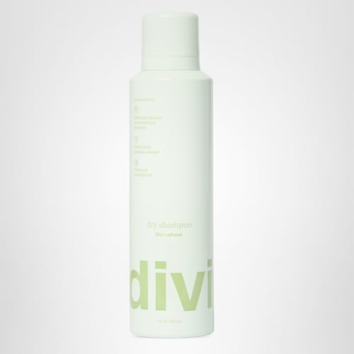 Divi Dry Shampoo Spray features a precise nozzle for targeted application.